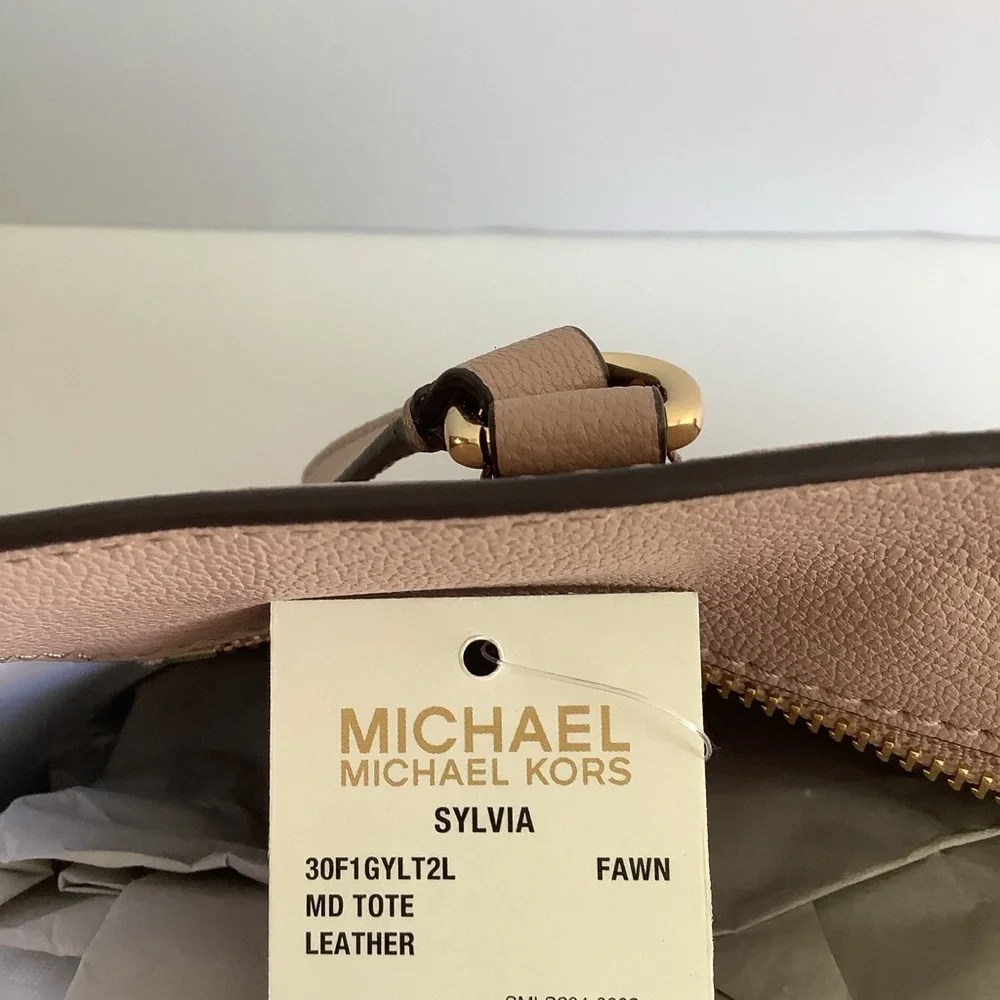 Michael Kors Sylvia Fawn‎ Leather Tote Bag NWT